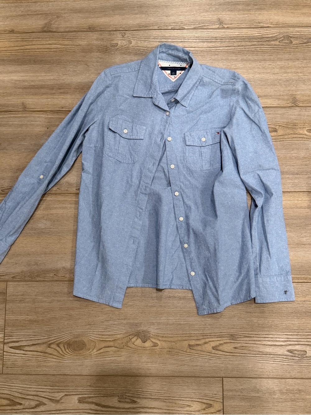 Tommy Hilfiger Light Blue Casual Button-Down Shirt